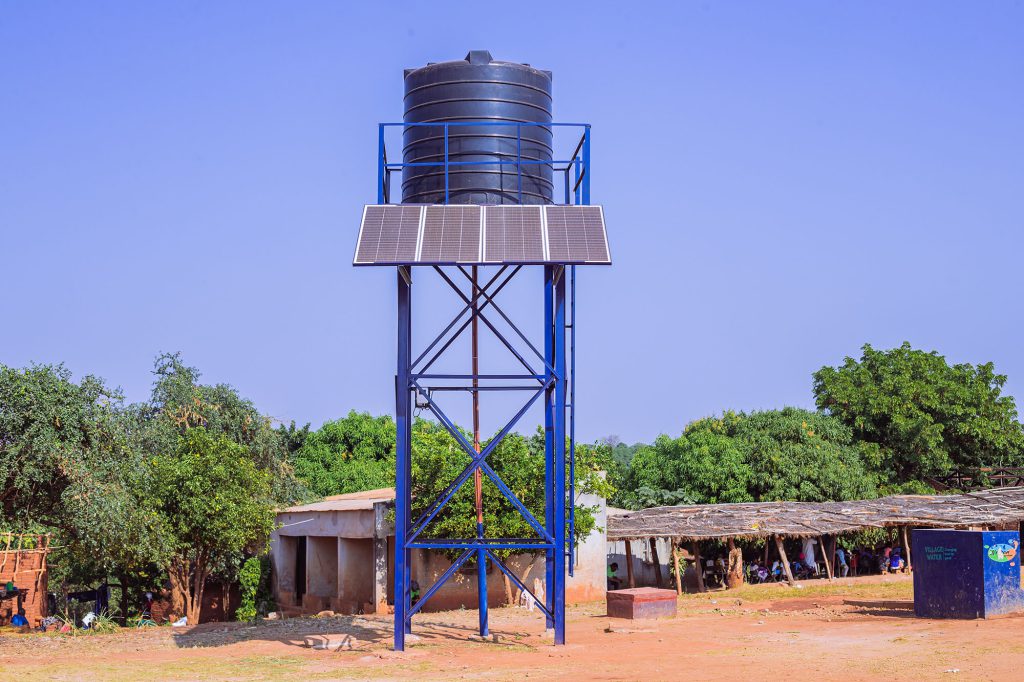 Solar panel water system installation
